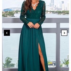 Hunter green gown